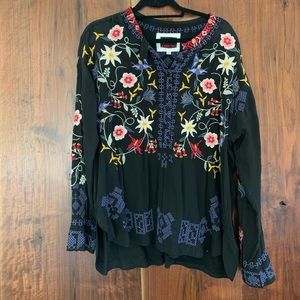 NWT Johnny Was Mariposa Silk Blouse size M